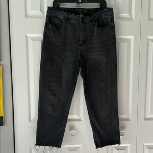 Seven7 Black Raw Hem Jeans